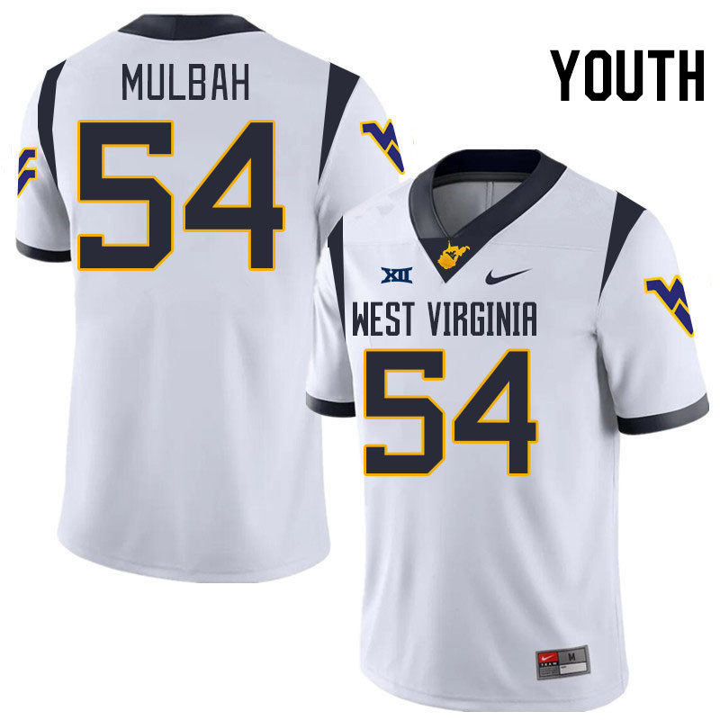 Youth #54 Fatorma Mulbah West Virginia Mountaineers College 2024 New Uniforms Football Jerseys Stitc